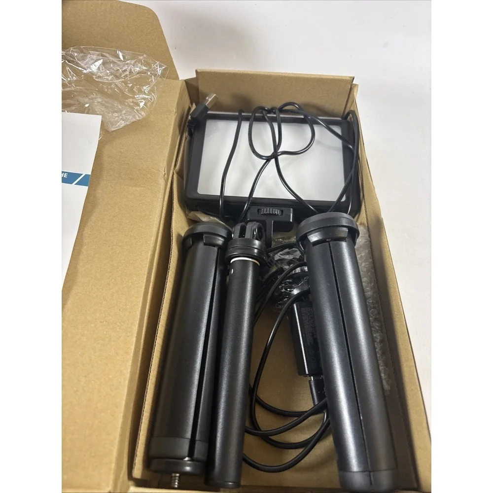 LED Video Light Panel w Tripod & Phone Holder USB Streaming TikTok YouTube Kit